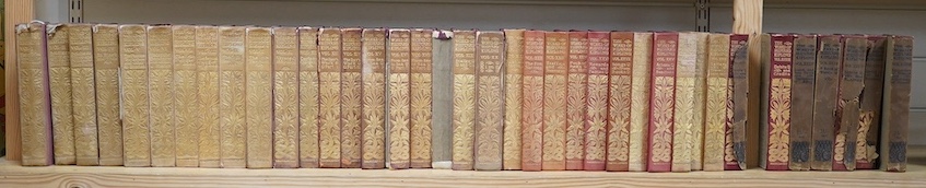 Kipling, Rudyard - The Works, 31 vols, 8vo, red cloth, gilt spines, MacMillan & Co. Condition - binding tatty